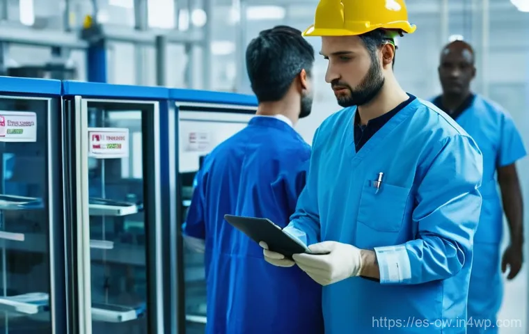 실내 위치 추적 기술의 다양한 플랫폼 지원 - **UWB Precision in a Spanish Hospital or Factory:**
A high-definition, realistic image depicting...