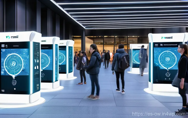 실내 위치 추적 기술의 다양한 플랫폼 지원 - **BLE & Wi-Fi Enhancing Shopping in a Spanish Retail Mall or Museum:**
    A dynamic, vibrant image ...