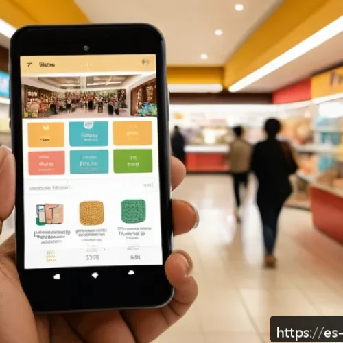 Home 32 실내 위치 추적 기술의 인터페이스 개선 방법 - A modern indoor navigation app interface displayed on a smartphone held by a middle-aged Hispanic wo...