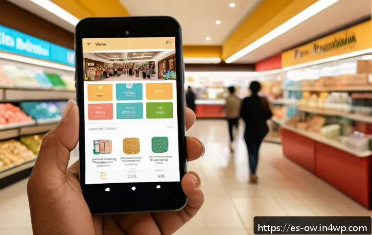 실내 위치 추적 기술의 인터페이스 개선 방법 - A modern indoor navigation app interface displayed on a smartphone held by a middle-aged Hispanic wo...